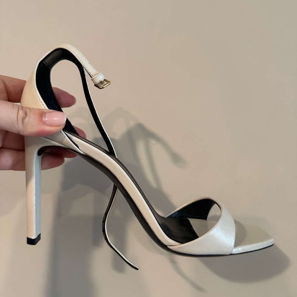 YSL Cream High Heel Sandals